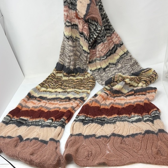 108” Missoni Cashmere Wool Blend Long Wrap Scarf Shawl - Picture 5 of 7